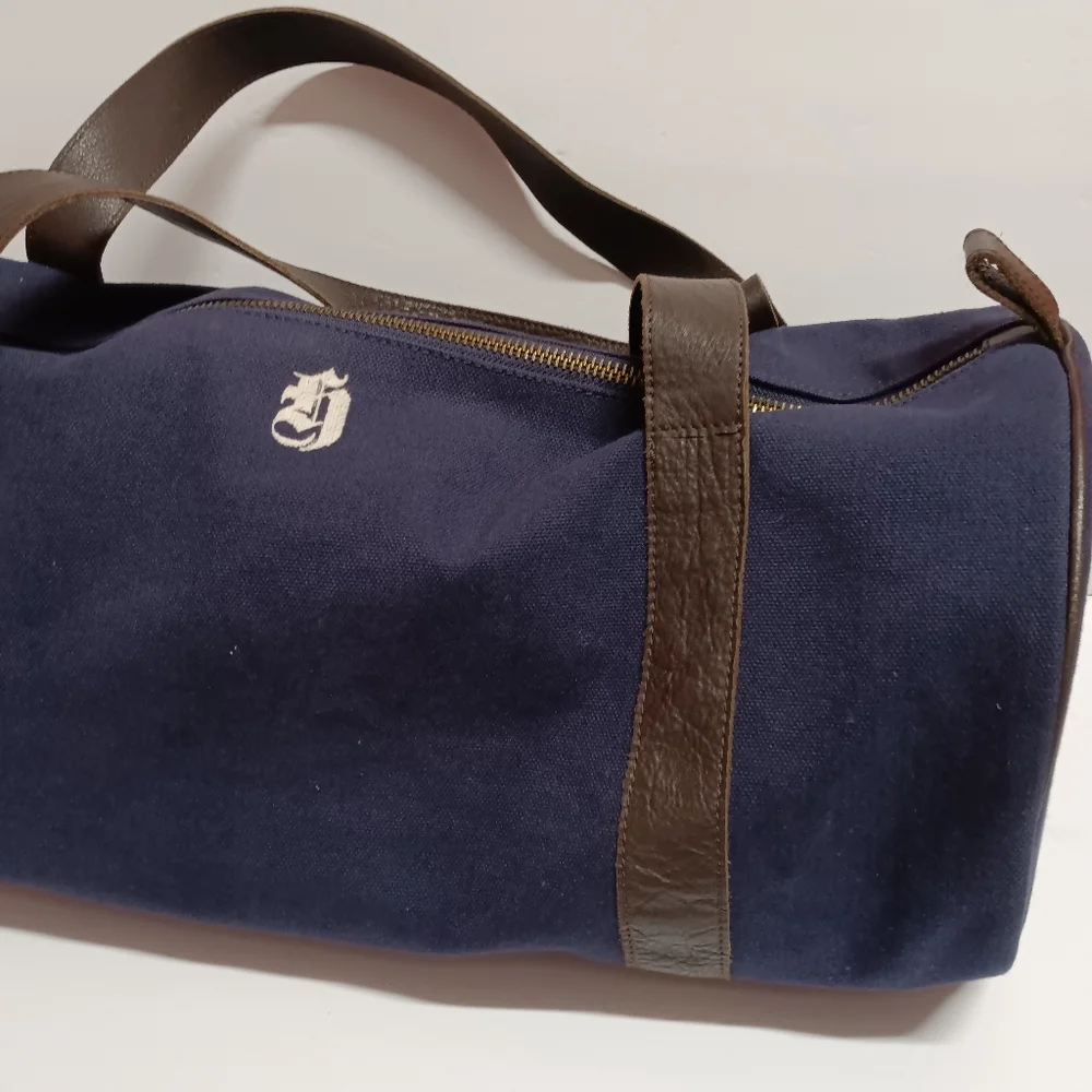 Mark & Graham Canvas And Leather Duffel Bag / Weekender Travel Bag